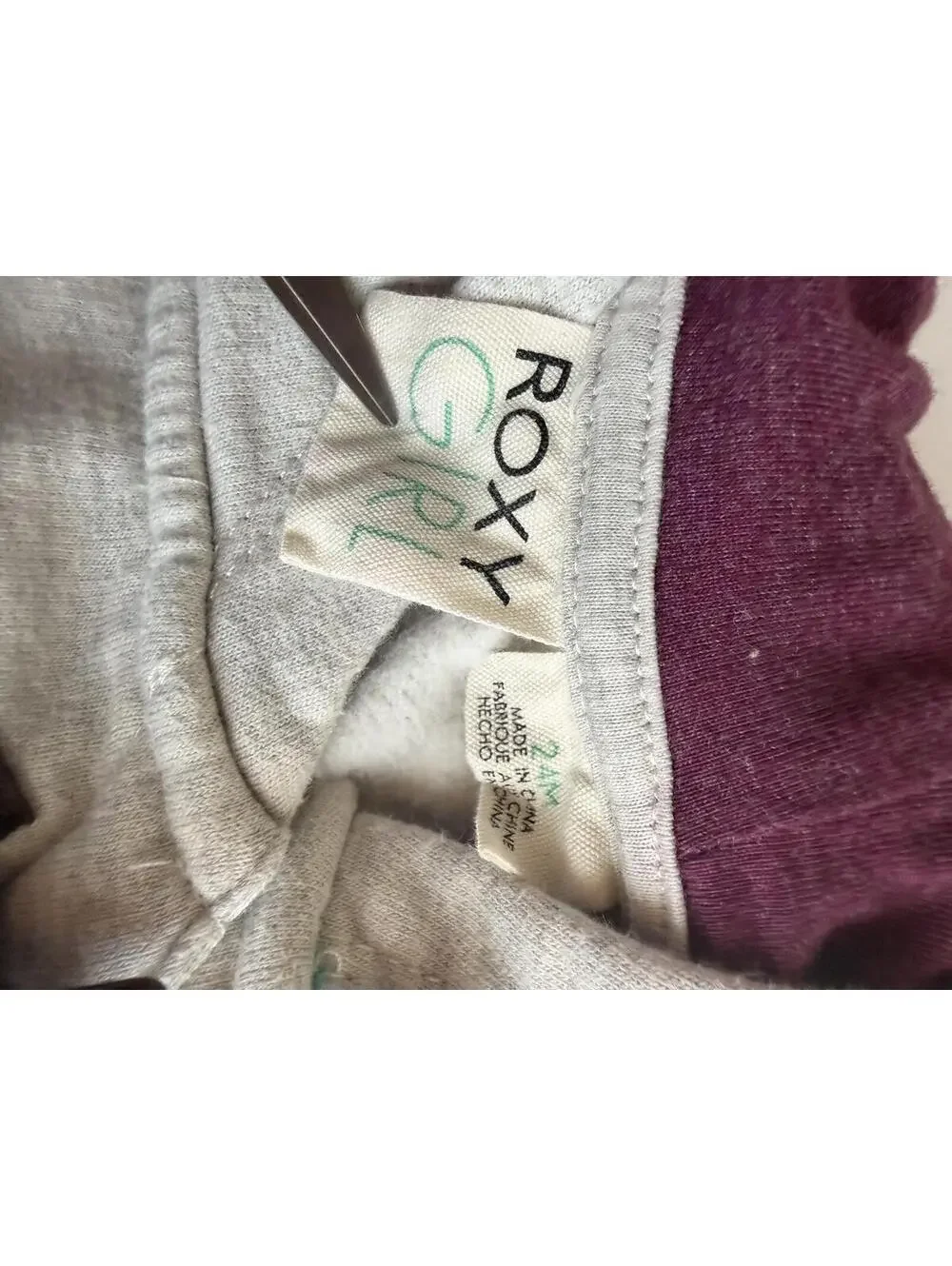 Roxy Girl Grey Cotton Toggle Hooded Poncho 24M